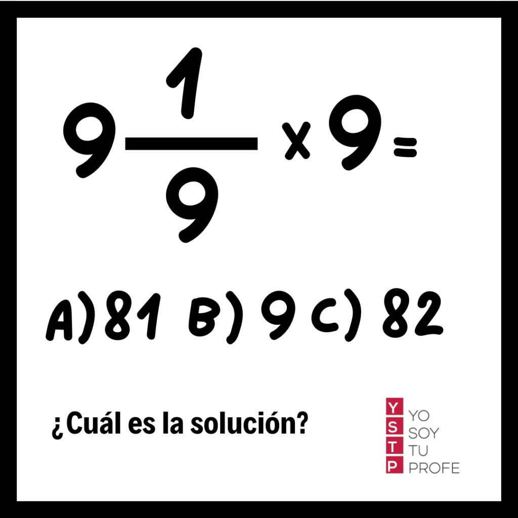 operación de un test matemático