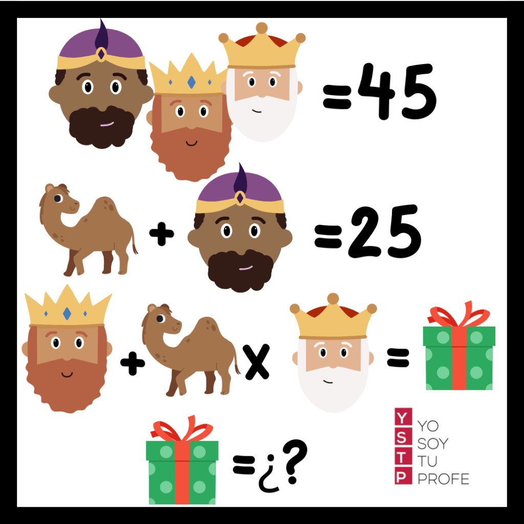 reto matemático de los Reyes Magos