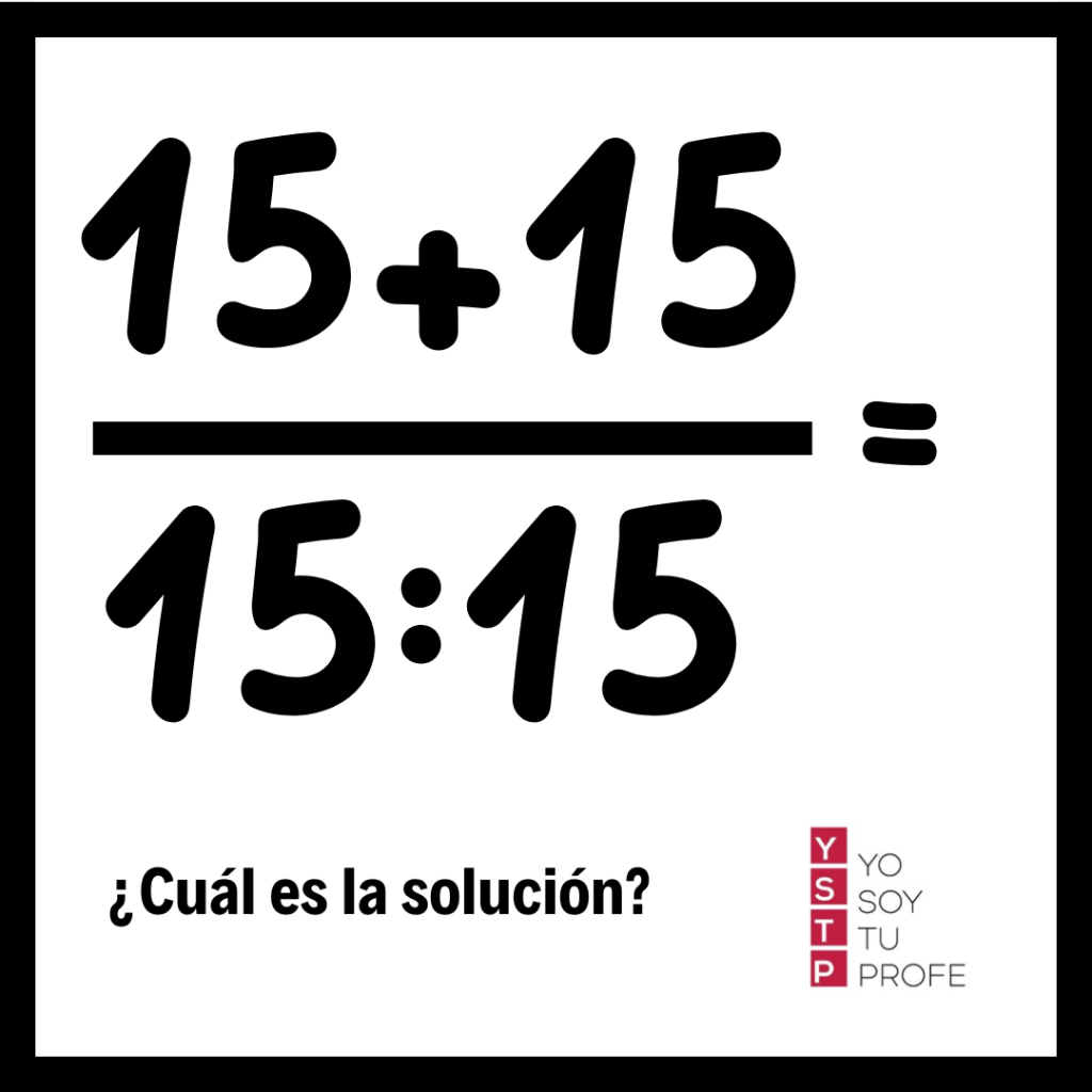 operación matemática con divisiones