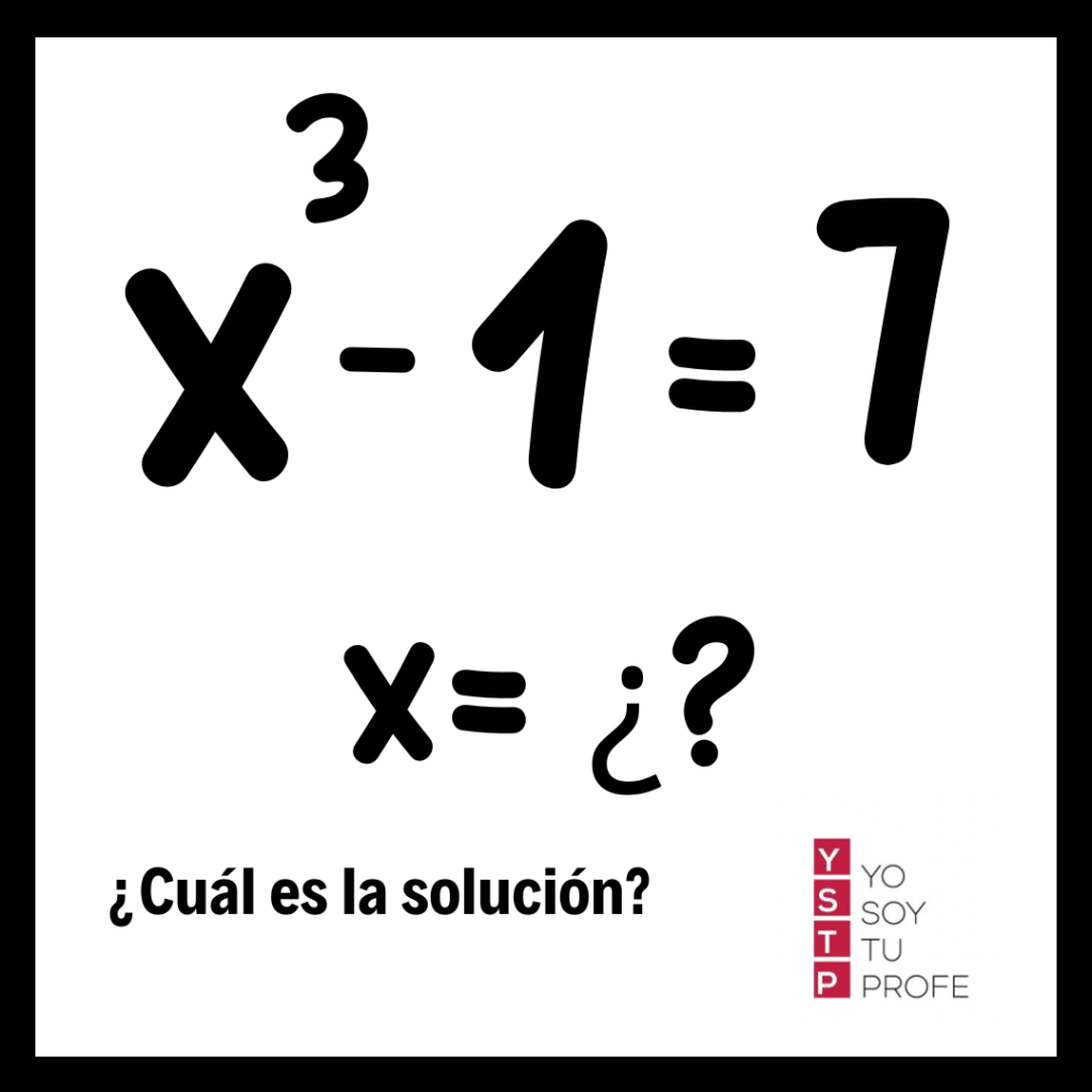 una ecuación de tercer grado