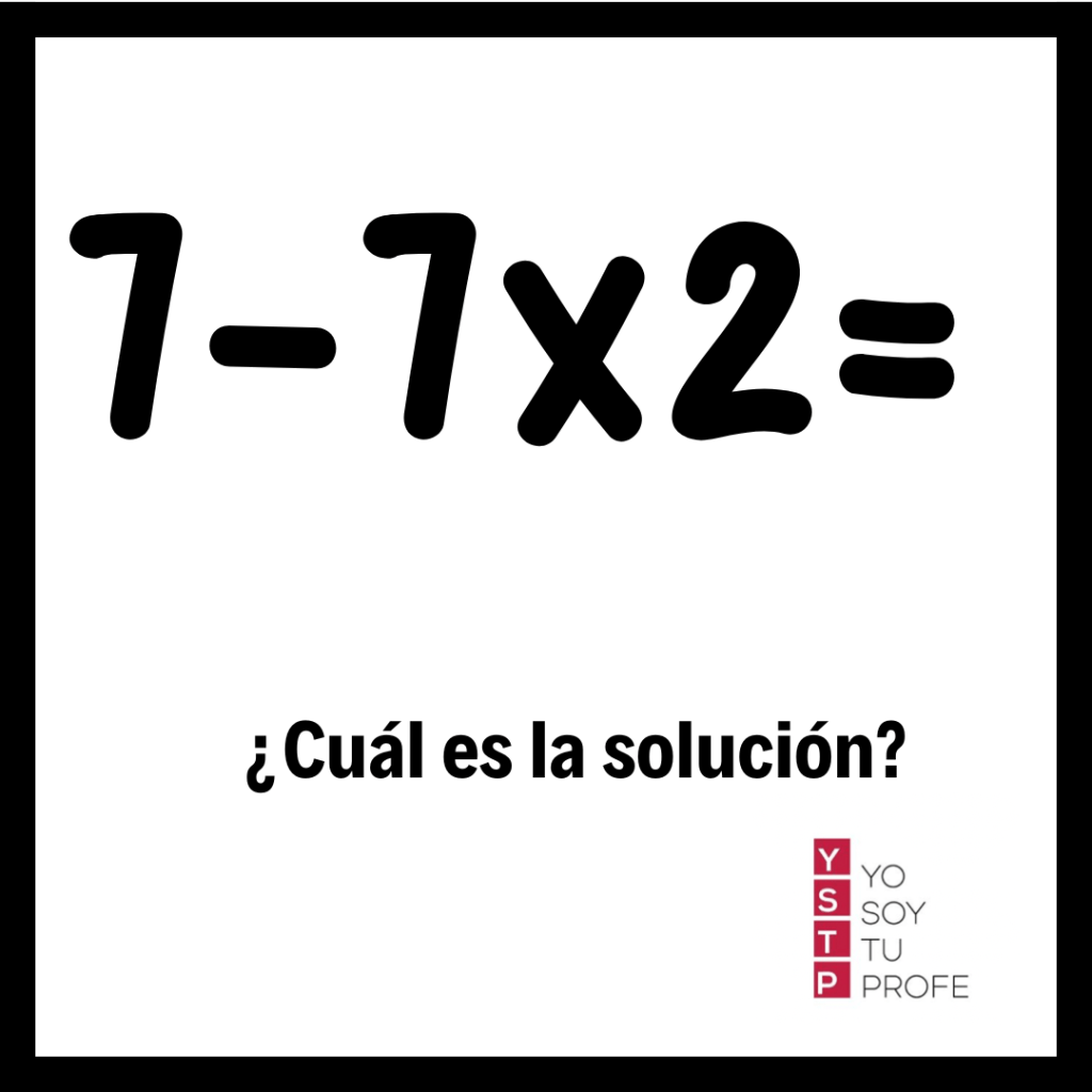 operación con una resta