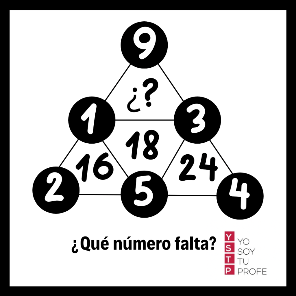 número falta en este triángulo
